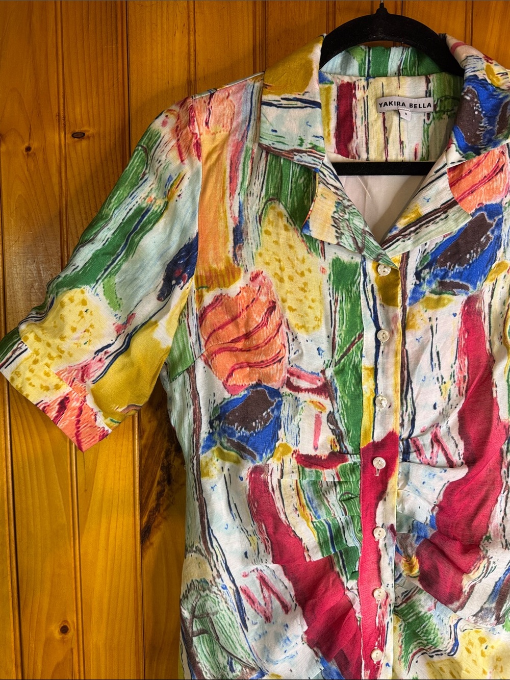 Yakira Bella Lucy Vibrant Multicolor Button-Front Maxi Dress - Picture 4 of 8